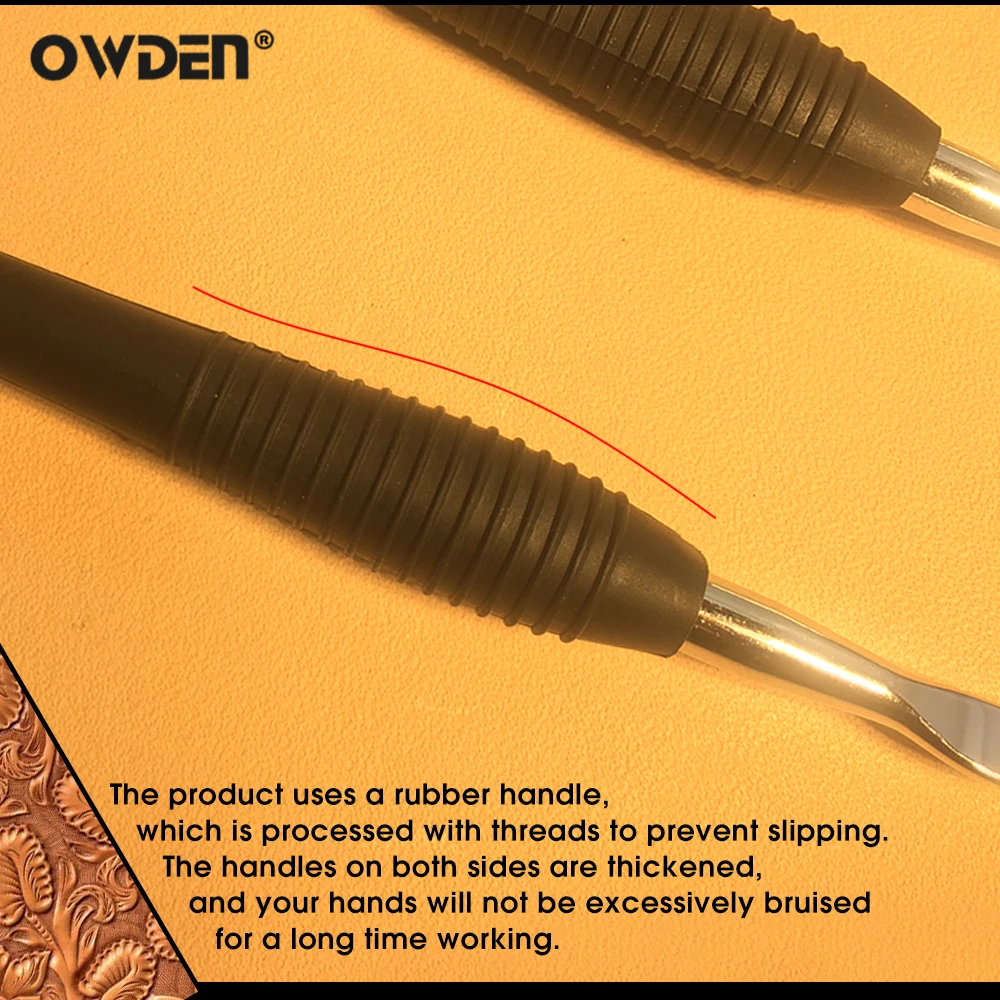 OWDEN 3Pcs Leather Modeling Carving Tools Set Modeling Point Stylus Spoon Leather Embossing Tool Kit leather tool,carving tool