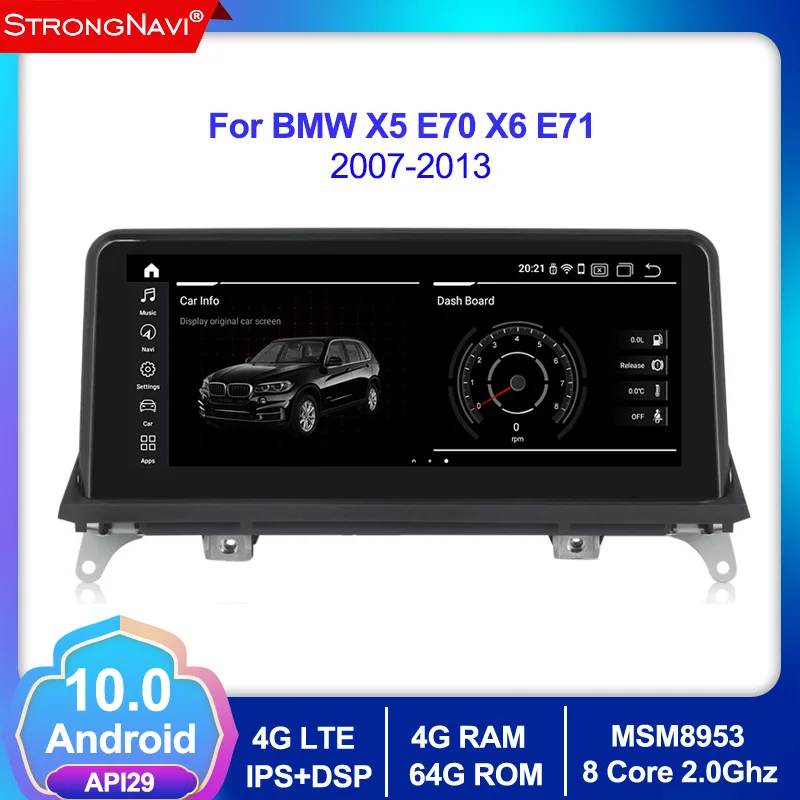 IPS Android 10 0 автомобильный Авторадио gps навигационный плеер для BMW X5 E70/X6 E71 (2007-2013) CCC/CIC