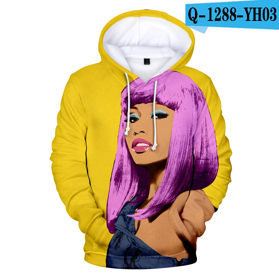 3D Hoodie Rapper Nicki Minaj/худи для мужчин и женщин, толстовки для мальчиков и девочек, модные толстовки в стиле хип-хоп, детские толстовки с капюшоном с 3D принтом - Цвет: 3D Hoodie