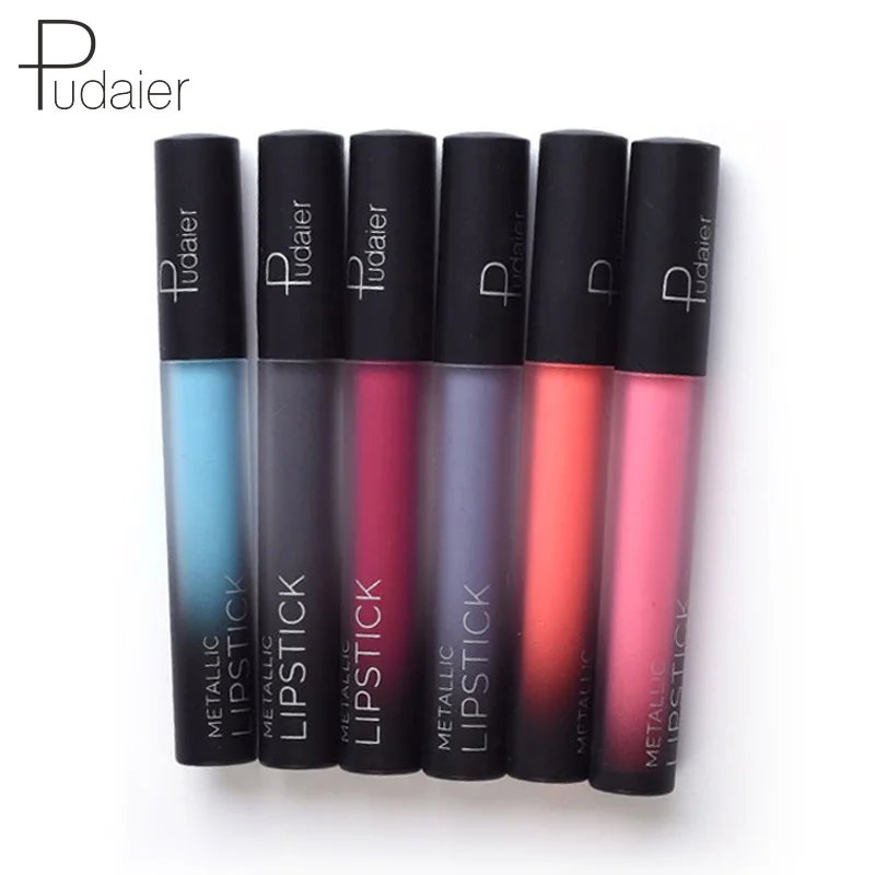Pudaier Liquid Lipstick Matte Lip Gloss Cosmetics Lightweight Glaze Long Lasting Tint Waterproof 26 Colors Lips Makeup | Красота и