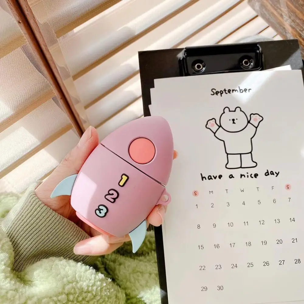 Мягкий силиконовый чехол с кольцом-цепочкой для AirPods - Цвет: 10
