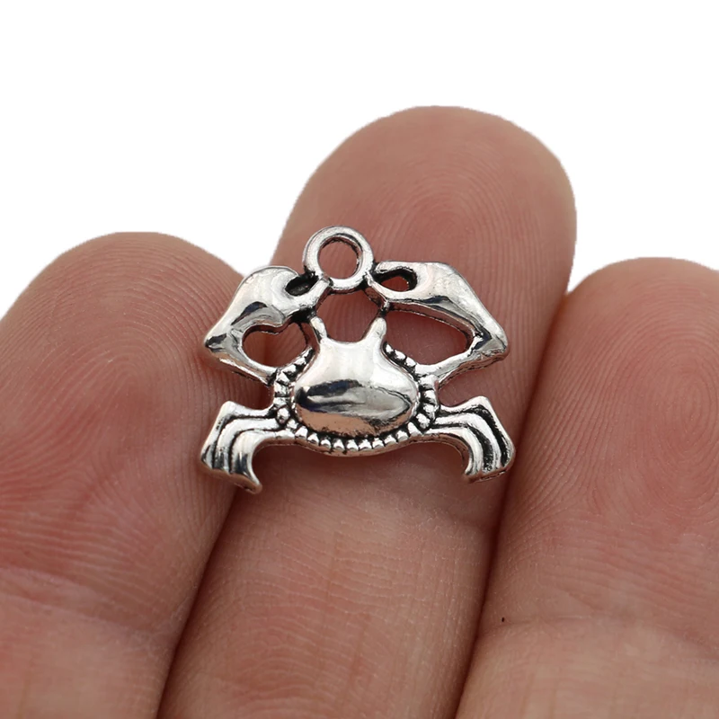 JAKONGO Crab Charms Pendants for Jewelry Making Bracelet DIY Accessories 16x19mm 15pcs JAKONGO Crab Charms Pendants for Jewelry Making Bracelet DIY Accessories 16x19mm 15pcs