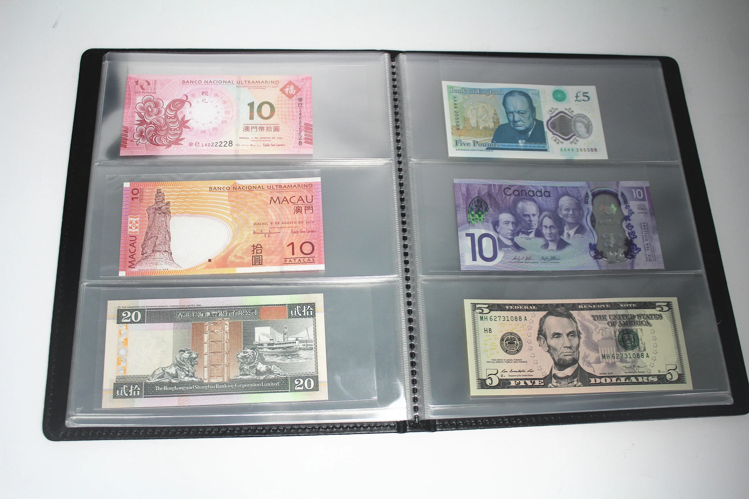 Kintome 60sheets (20pages) leather Paper Money Album