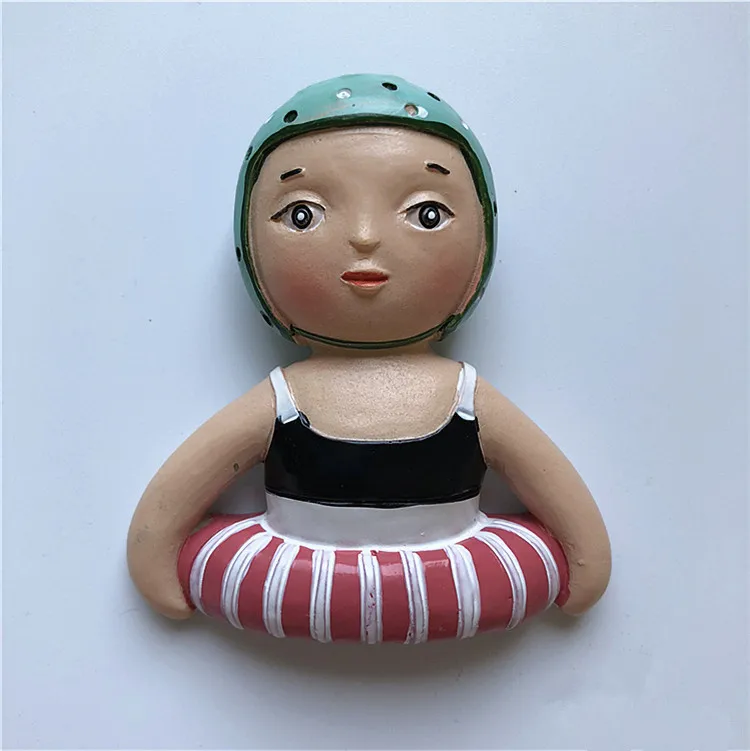 Новинка, ручная роспись, испанская девушка, Венеция, гондолиер, 3D магнит на холодильник, сувенир для путешествий, холодильник, магнитные наклейки, подарок - Цвет: 001