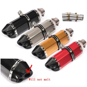 Escape Motorcycle Exhaust Mid Connect Pipe And 51mm Vent Pipe Stainless Steel For Kawasaki Ninja z250 250 300 2013-2016