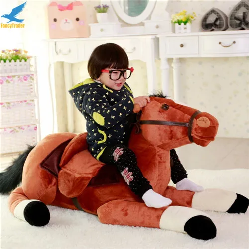Fancytrader Giant Stuffed Plush Horse Toys Big Soft Emulational Lying Horse Doll 130cm 51'' Nice Gifts for Children (10)