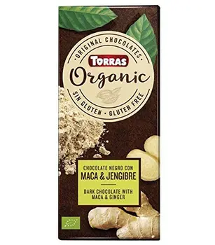 

Schokolade Schwarz mit Maca und Ingwer ECO Torras