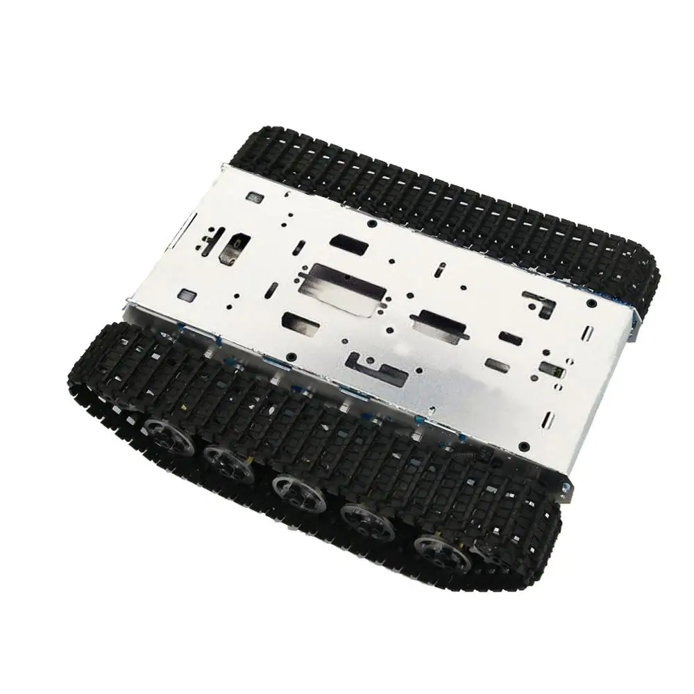 US $108.80 T300 Rc Tank Chassis Metal Tracked Robot Chassis Smart Robot Car Chassis Shock Absorption Disassembled