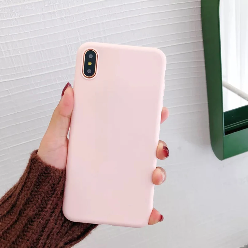 Силиконовый чехол ярких цветов для Iphone 11 Pro Xs Max X Xr 8 7 6s 6 Plus, Ультратонкий Мягкий чехол из ТПУ на заднюю панель, чехол для Iphone 5S, SE 5 S