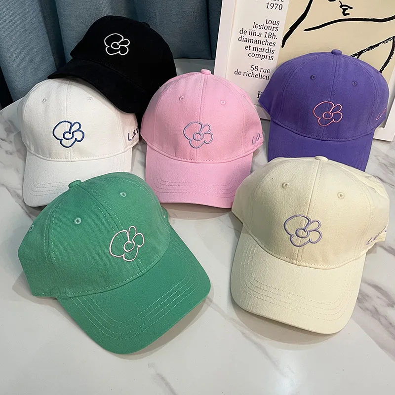 Baseball Cap Cute Embroidery Cute Baseball Caps Women Flower Spring