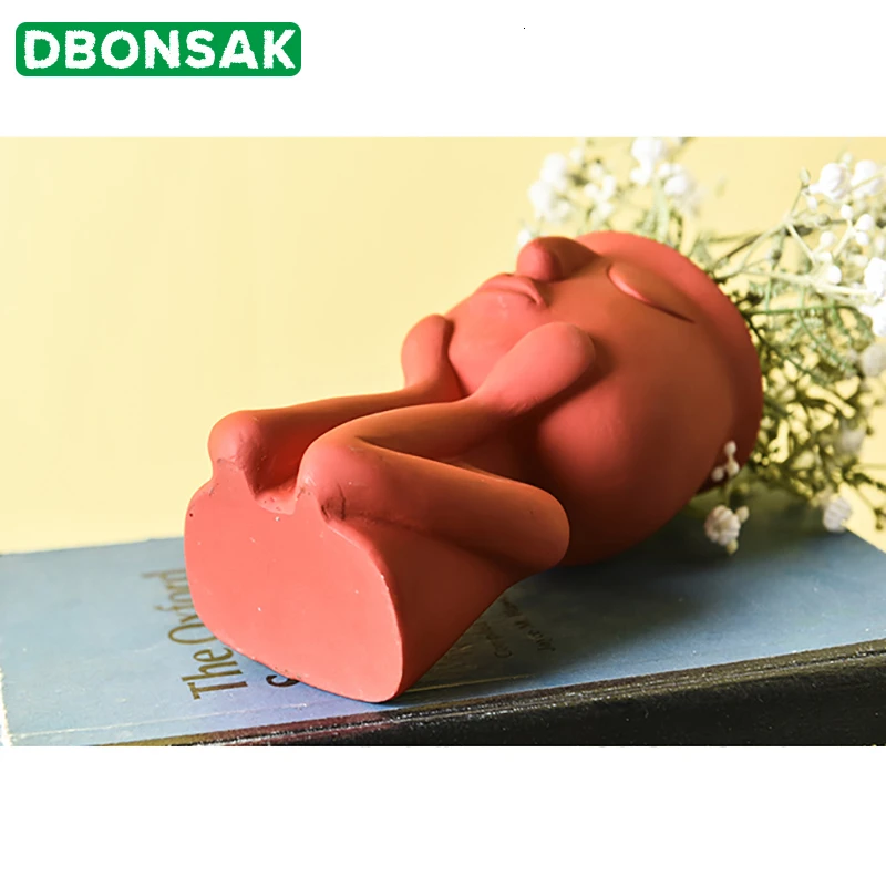 Koop Karakter Portret Bloempot Hars Vetplanten Planten Pot Abstract Menselijk Gezicht Bloempot Thuis Desktop Vaas Micro Landschap Decor