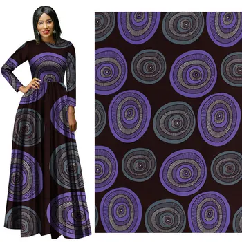 

Purple African Veritable Printed Wax Fabric DIY Dress Materials 2020 High quality Circle Printed Ankara Nigerian Real Wax Fabric