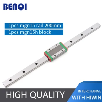 

Free shipping 15mm cnc linear guide bearing MGN15H + CNC linear rail MGN15-L200mm linear motion rail