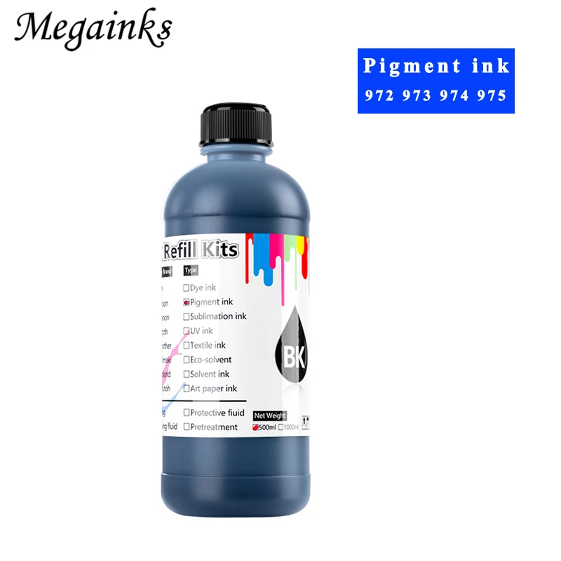 

500ML pigment ink Refill Bulk CISS ink For HP pagewide 352dw 377dw 452dw 452dn 477dw 477dn 552dw 577dw P55250dw P57750dw