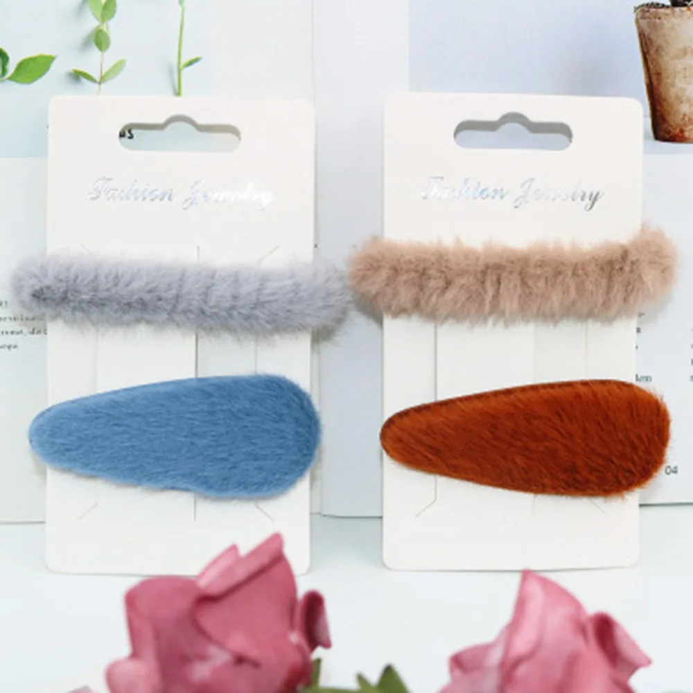 Зимний Теплый мягкий кроличий мех Scrunchie для женщин девочек эластичные волосы резинки клипсы набор плюшевая повязка для волос Веревка резинки для волос доступ