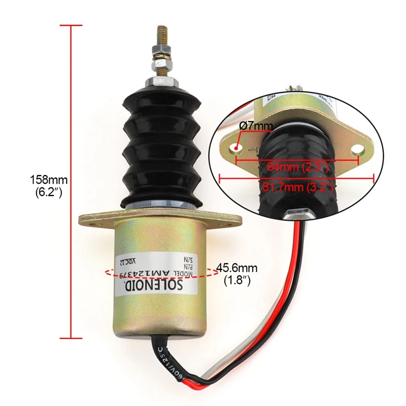 12V Magnet Ausschalten AM124379 Magnetventil Stoppen Ersatzsatz Neu 12V Magnet Ausschalten AM124379 Magnetventil Stoppen Ersatzsatz Neu