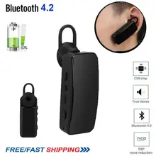 Беспроводная Bluetooth 4,2 стерео гарнитура громкой связи Наушники для универсального телефона мини рация