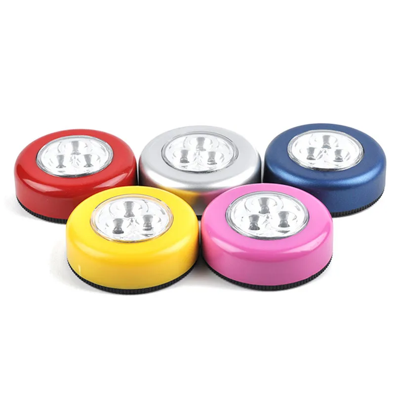 1PC 3 LED Wholesale Wall Light Kitchen Cabinet Closet Lighting Sticker Tap Touch Lamp Small | Освещение