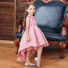 CANIS Повседневная модная одежда для маленьких девочек платье принцессы кружевное длинное платье для детей Элегантные платья Красивая инкрустирован платья с бисером