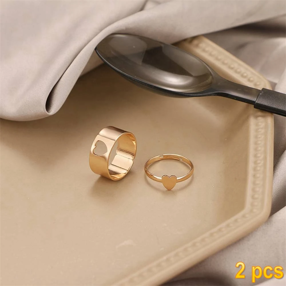 IFMIA Trendy Gold Butterfly Rings For Women Men Lover Couple Rings Set Friendship Engagement Wedding Open Rings 2021 Jewelry 21