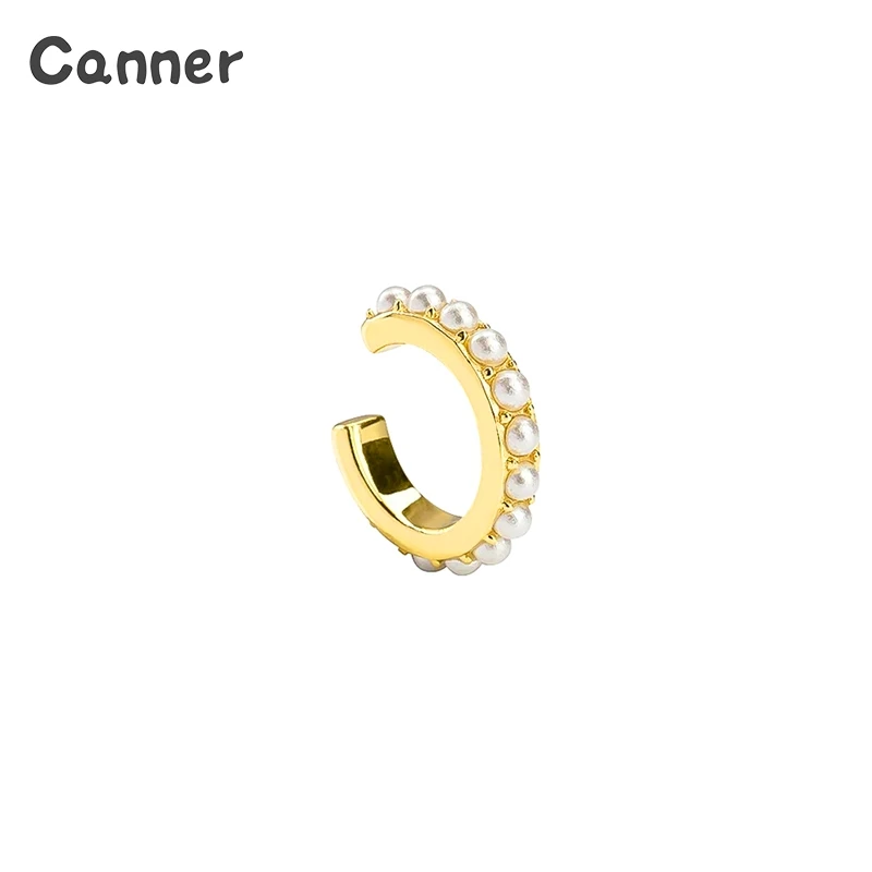 

Canner Simple Freshwater Pearls Fake Piercing Clip Earrings for Women Engagement Wedding Earrings Jewelry Ear Cuff Pendientes