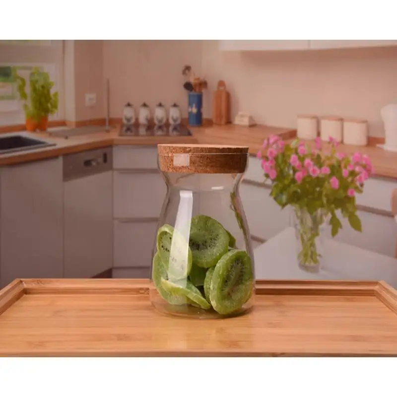 

Spices Container Transparent Glass Sealed Storage Bottles Candy Glass Jars Tea Boxes Kitchen Storage Food Grains Sugar Organizer