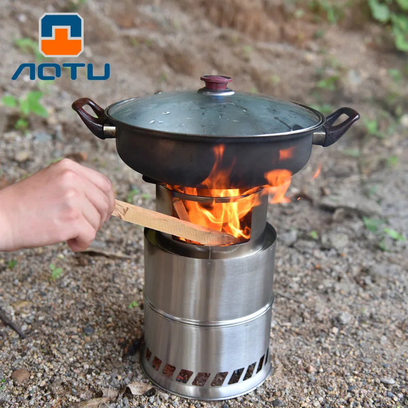 

Bump Outdoor Camping Furnace End Stainless Steel Wood Stove Portable Picnic Barbecue Grills Cross Border Wholesale Customizable
