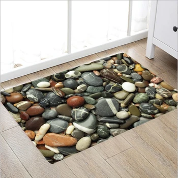 

The new stone anti-skid absorbent pad study foot pad insole 3D digital printing floor mat door mat kitchen carpet