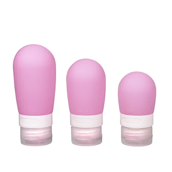 

1pc Portable Silicone Refillable Bottle Empty Travel Packing Press For Lotion Shampoo Cosmetic Squeeze Containers 38ml 60ml 80ml