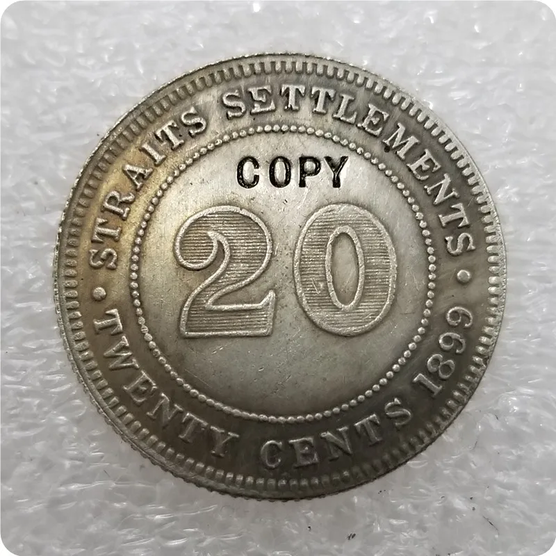 1872-1899 проливы жевательной королевы Виктории 20 Cent КОПИЯ памятных монет-копии монет медаль коллекционные монеты