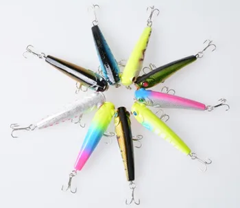 

Fishing Lures Long Shot Baits Topwater Pencil Lure Kit 8g 65mm Surface Water Bait 9 Colors