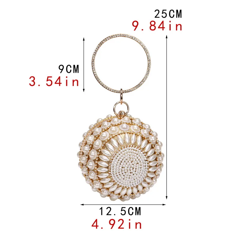 Ball Diamond Tassel Women Party Metal Crystal Clutches Evening Wedding Bag Bridal Shoulder Handbag Wristlets Clutch women handbag