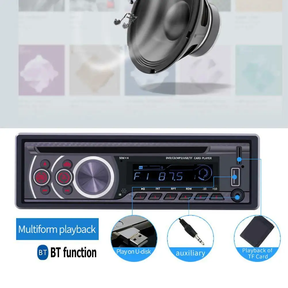 SWM 8169A bluetooth Car Stereo CD VCD DVD Player AUX USB FM Radio Receiver In Dash Head Unit