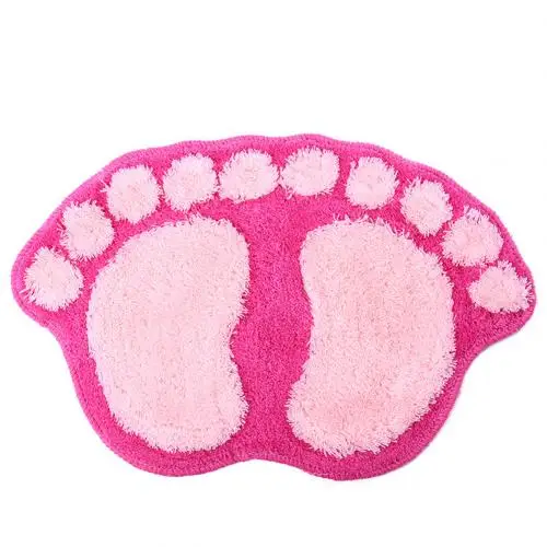 Pink Red Коврик с принтом для ног, нескользящий коврик для чистки пола, водопоглощающий коврик для душа и ванной комнаты - Цвет: Pink Red