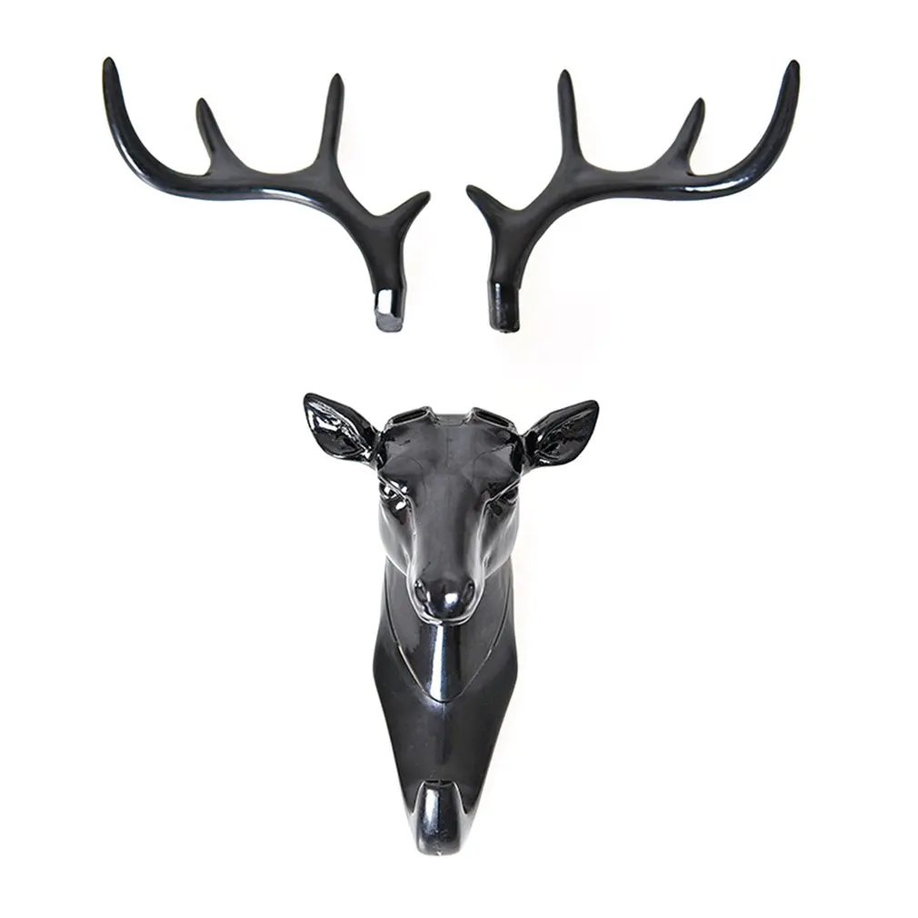 

Personalized deer head wall hook plastic Benzene Viscose No trace Decorative Practicality Wall hook Key wall hook