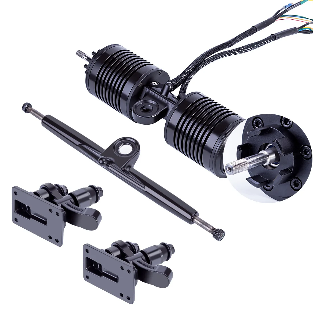 US $400.79 Direct Drive Motor Truck Double Kingpins Truck Rubber Wheel Adapter for 4Wheel Electric Skateboard