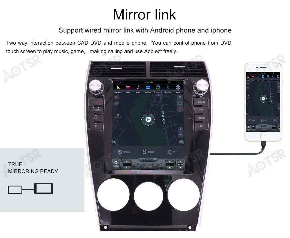Cheap Tesla Style Android 7 Vertical Screen GPS Navigation No DVD Player For Mazda 6 2002-2008 Auto Stereo Multimedia Player Head Unit 28
