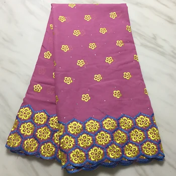 

high quality pink swiss voile lace farbic with embroidery nigerian Lace Fabric for wedding FP-1016