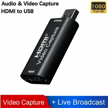 

Video Card Capture HDMI Video Capture Card Streaming VHS Board Capture USB 2.0 Cards Grabber Recorder Box fr PS4 Game DVD Camera