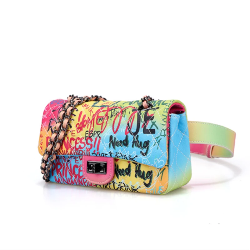 

Luxury Handbags Women Bags Designer Multifunction Wallet Color Graffiti Mini Handbags Women Wholesale Handbags Famous Brands