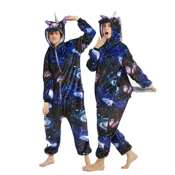 

Galaxy Unicorn kigurumis Sleepwear Adult Homewear Women Cosplay Jumpsuit Party Costume Unisex Clothing