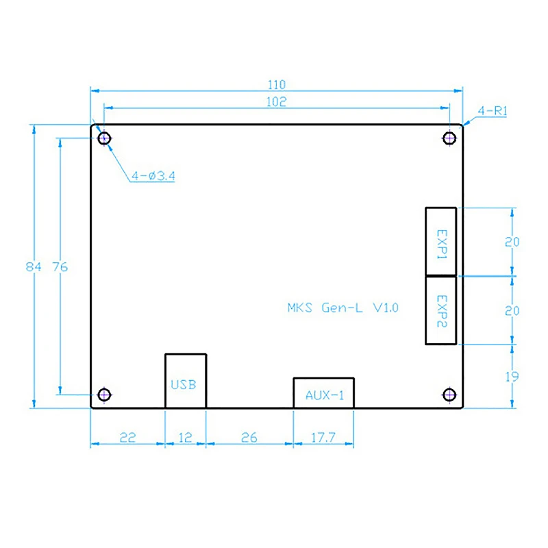 3d принтер доска MKS GEN L V1.0+ TMC2225 V1.1 x5 ультра-тихий драйвер