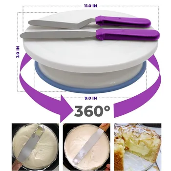 

Multi-function Cake Kitchen Dessert Tools Bakeware Set Cake Turntable Set Pastry Tube Fondant Tool Cake Decorating
