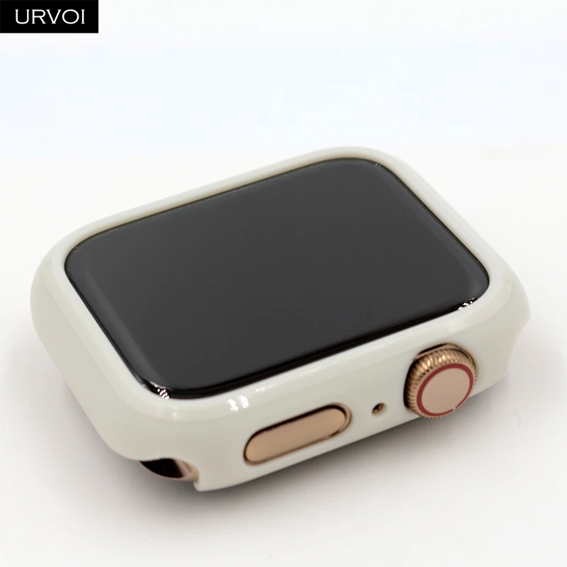 URVOI бампер для apple watch series 6 SE 5 4 3 PC чехол iWatch тонкая защитная пластиковая черная