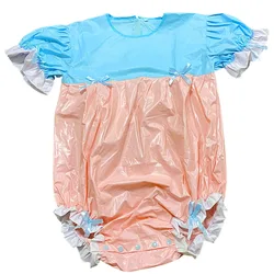 Yolien sissy abdl pvc macacão macacão pijamas snap virilha bodysuit