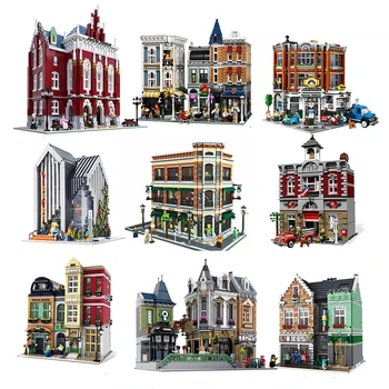 

New Large Street View Detective's Office Cafe Corner Grand Emporium Brick-bank University Havana Cafe Building Block Gift