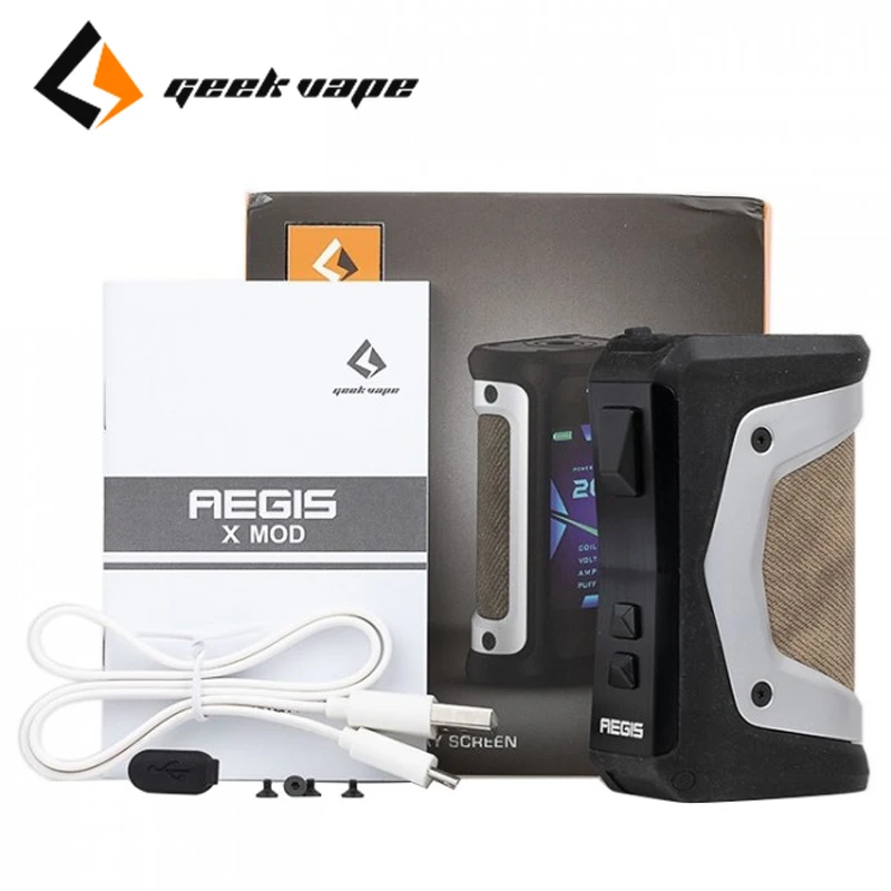 2 шт Geekvape Aegis X Vape мод 200 Вт Водонепроницаемый 2,0 в качестве чипсета электронных сигарет Vape коробка мод подходит Cerberus испаритель танк