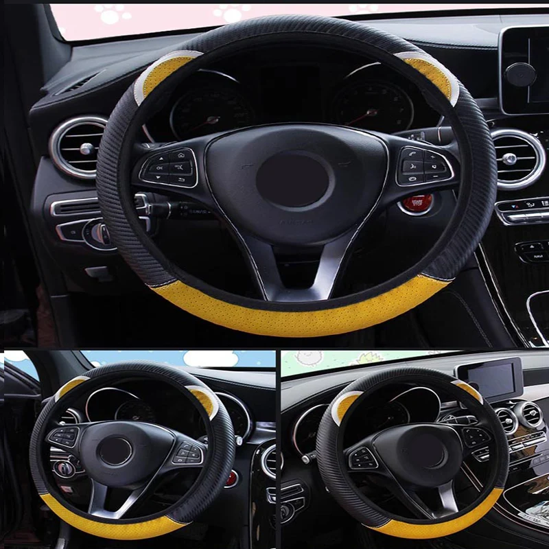 Skidproof Leather Hot For Opel Insigina Vectra Toyota Corolla RAV4 Avensis CHR Nissan Juke Tiida Suzuki Car Steering Wheel Cover