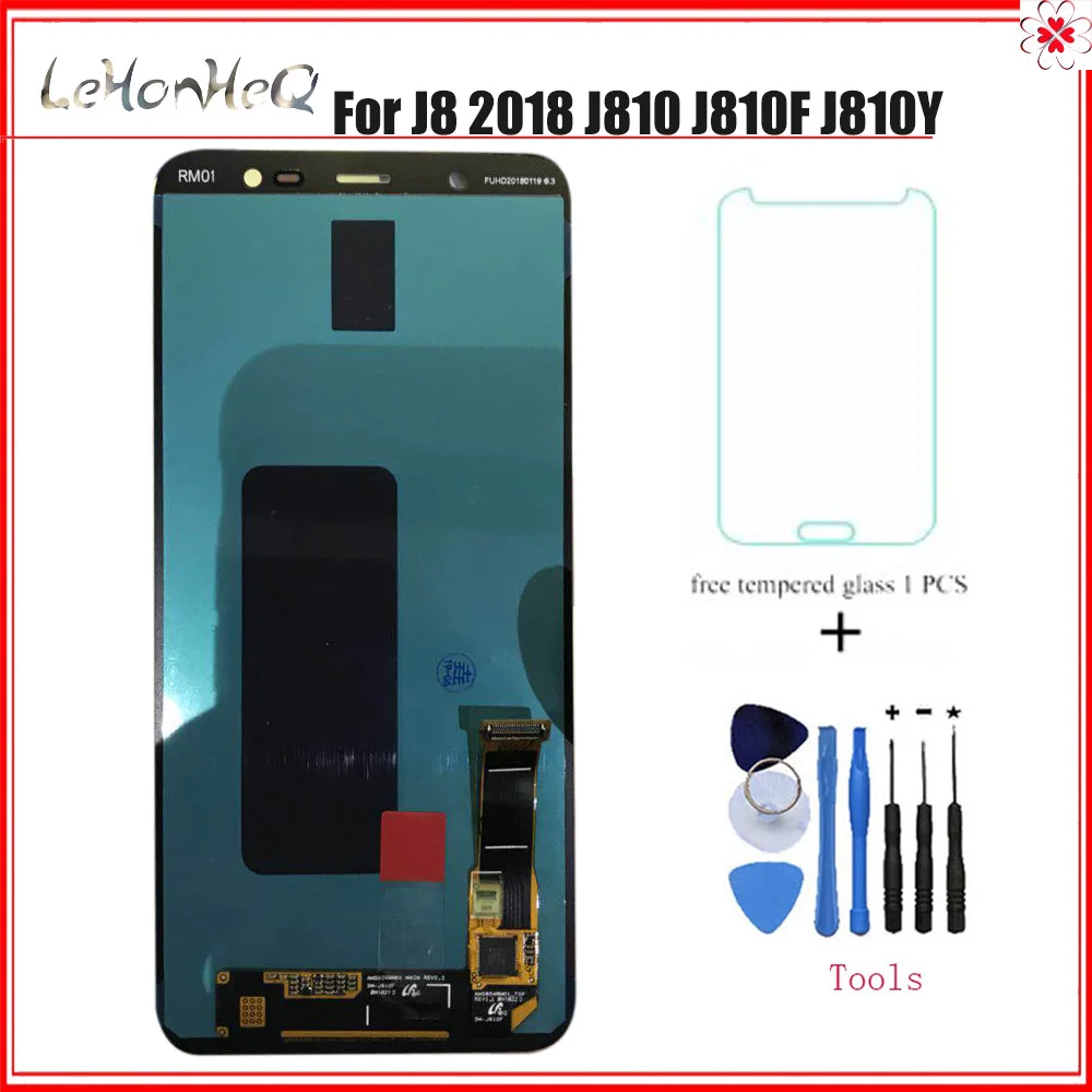

100% Super AMOLED LCD For Samsung J8 2018 LCD J810F J810Y LCD For Samsung J8 2018 J810 LCD Screen Touch Digitizer Assembly