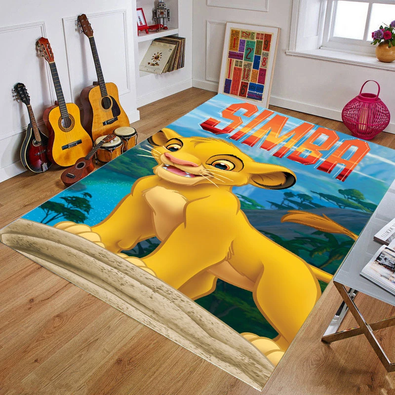 Tapis De Jeu Antiderapant Pour Bebe Motif Simba Le Roi Lion Imprime Anime De Salle De Bain Pour Enfant De Sol 80x160 Cm Aliexpress